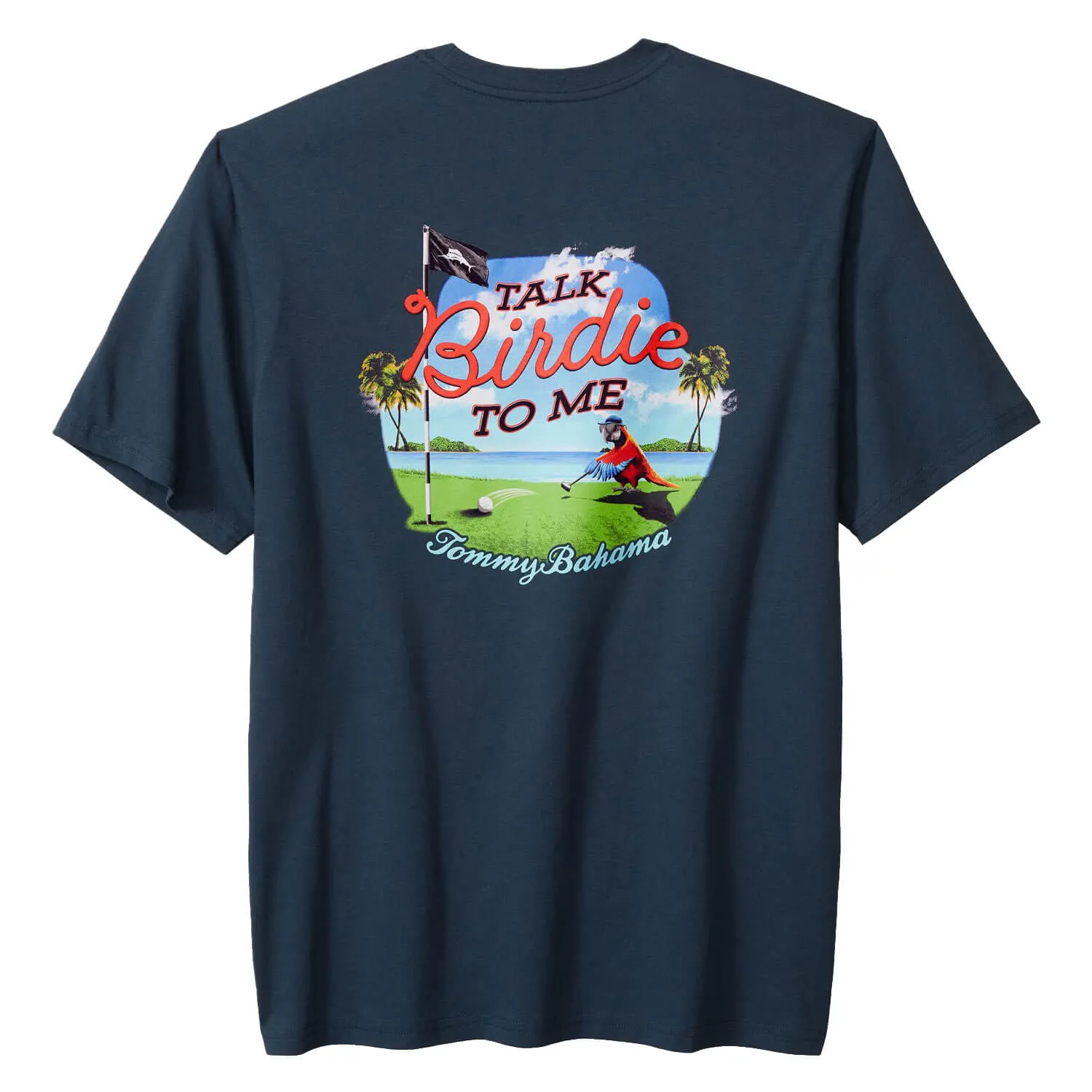 Tommy Bahama Talk Birdie To Me Pocket T-Shirt - Navy Mens Tommy Bahama