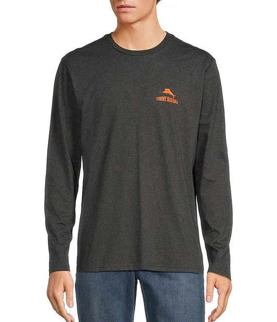 Tommy Bahama The Spirits Are Calling Long Sleeve T-Shirt - Coal Heather Mens Tommy Bahama