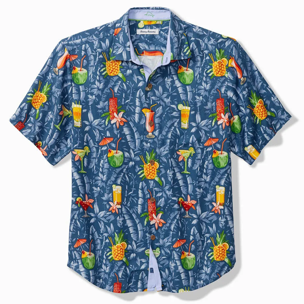 Tommy Bahama Tide One On Camp Shirt - Dockside Blue Mens Tommy Bahama