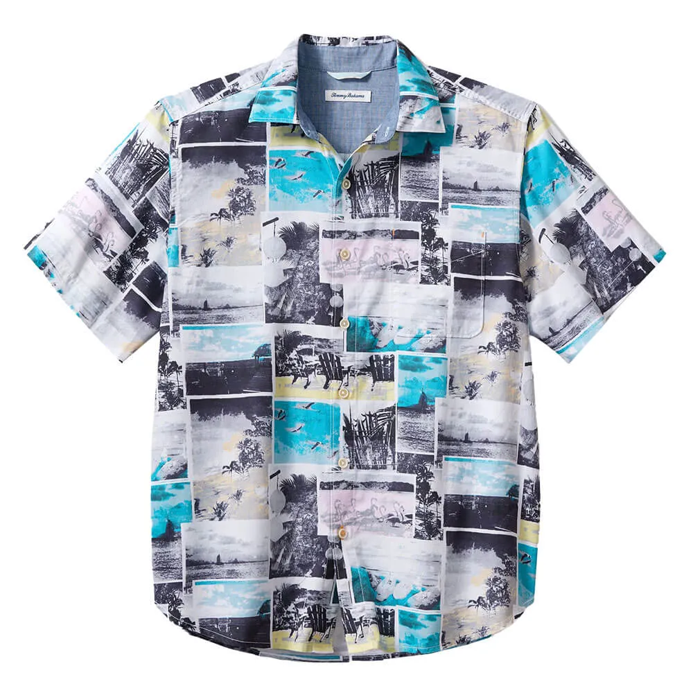 Tommy Bahama Tortola Snapshots Camp Shirt - Tropical Teal Mens Tommy Bahama