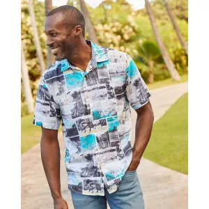 Tommy Bahama Tortola Snapshots Camp Shirt - Tropical Teal Mens Tommy Bahama