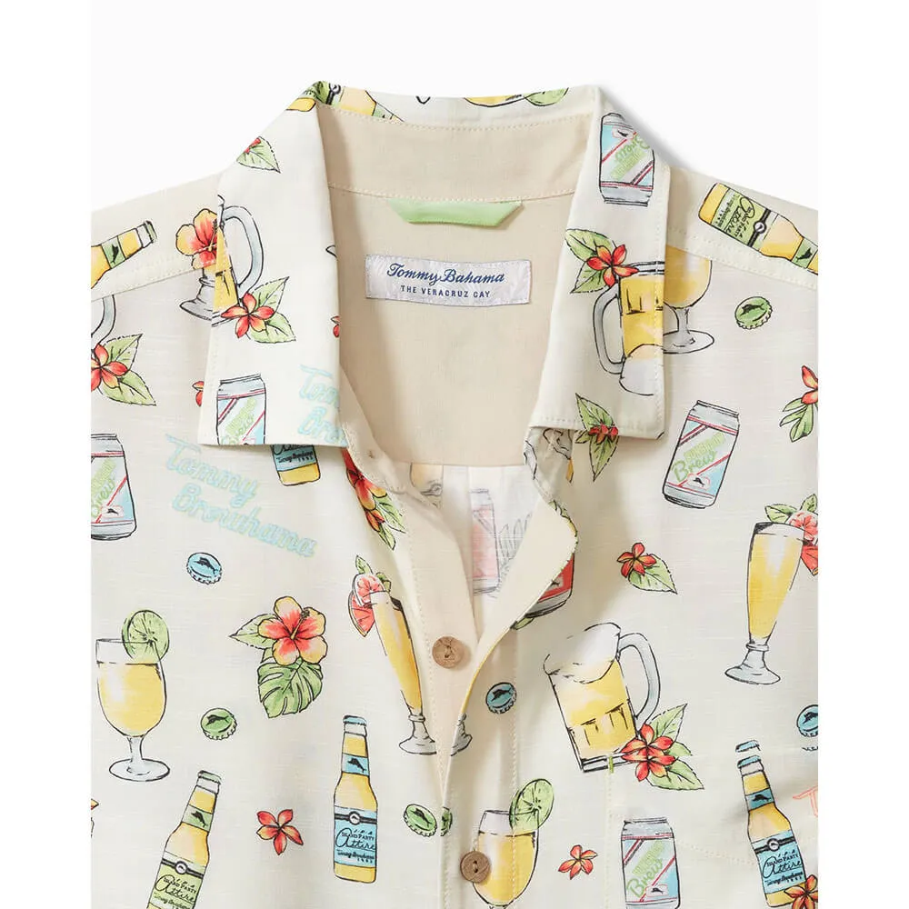 Tommy Bahama Veracruz Cay Brewhama Camp Shirt - Lychee Mens Tommy Bahama