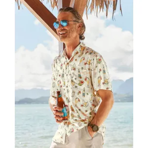 Tommy Bahama Veracruz Cay Brewhama Camp Shirt - Lychee Mens Tommy Bahama