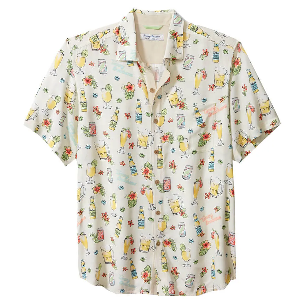 Tommy Bahama Veracruz Cay Brewhama Camp Shirt - Lychee Mens Tommy Bahama