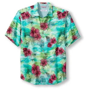 Tommy Bahama Veracruz Cay Fresco Blooms Camp Shirt - Spectra Green Tommy Bahama Clothing