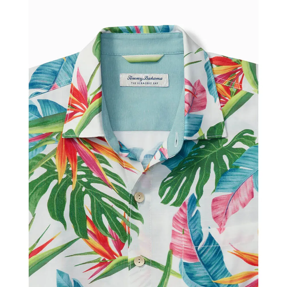 Tommy Bahama Veracruz Cay Tropic Toss Camp Shirt - White Mens Tommy Bahama
