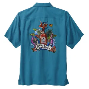 Tommy Bahama Whiskey Business Camp Shirt - Blue Hydrangea Tommy Bahama Clothing