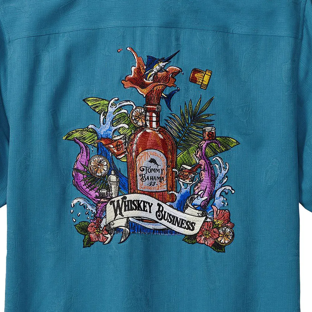 Tommy Bahama Whiskey Business Camp Shirt - Blue Hydrangea Tommy Bahama Clothing