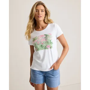 Tommy Bahama Women's Ashby Isles Garden Villa T-Shirt - White Tommy Bahama Clothing