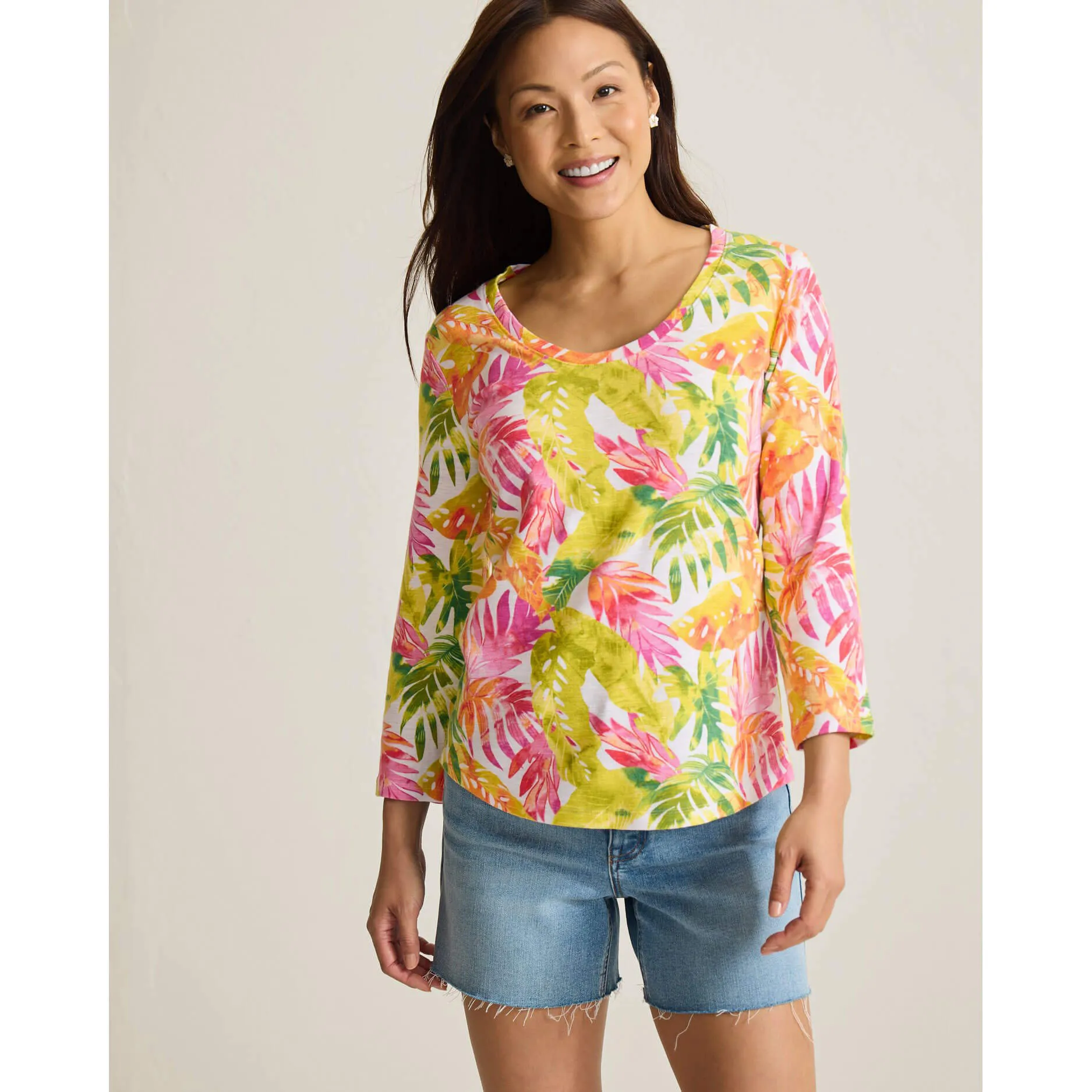 Tommy Bahama Women's Ashby Isles Tropicana Isle T-Shirt - White Tommy Bahama Clothing