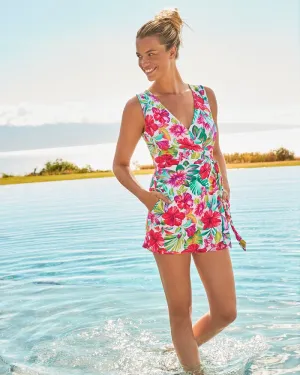 Tommy Bahama Womens Island Cays Fiesta Romper Coverup - White Tommy Bahama Clothing