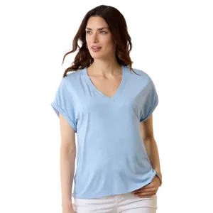 Tommy Bahama Women's Kauai Jersey V-Neck T-Shirt - Lt Sky Hthr Tommy Bahama Clothing