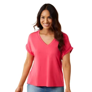 Tommy Bahama Women's Kauai Jersey V-Neck T-Shirt - Paradise Pink Tommy Bahama Clothing