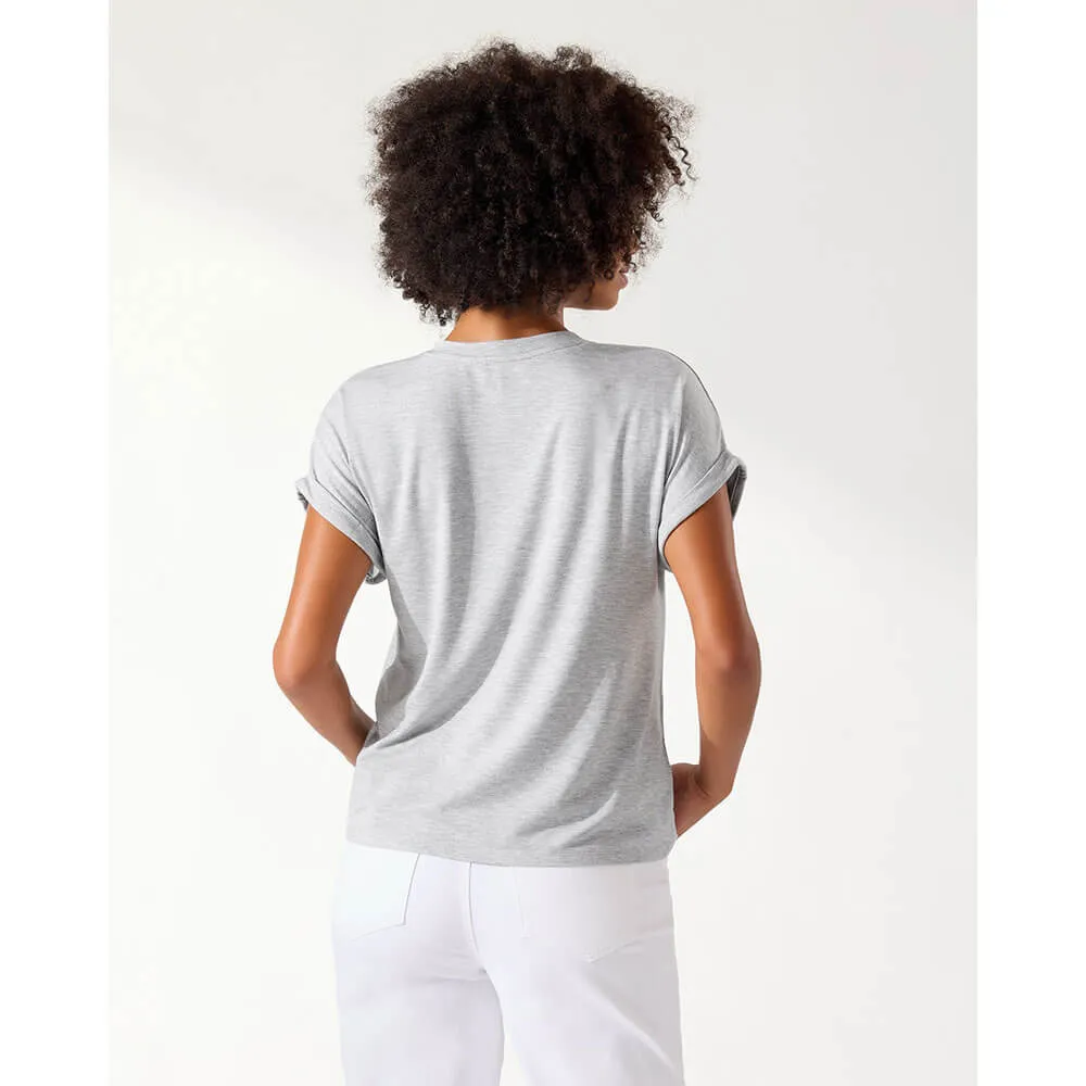 Tommy Bahama Women's Kauai Jersey V-Neck T-Shirt - Silver Streak Heather Tommy Bahama Clothing