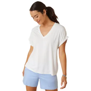 Tommy Bahama Women's Kauai Jersey V-Neck T-Shirt - White* Tommy Bahama Clothing