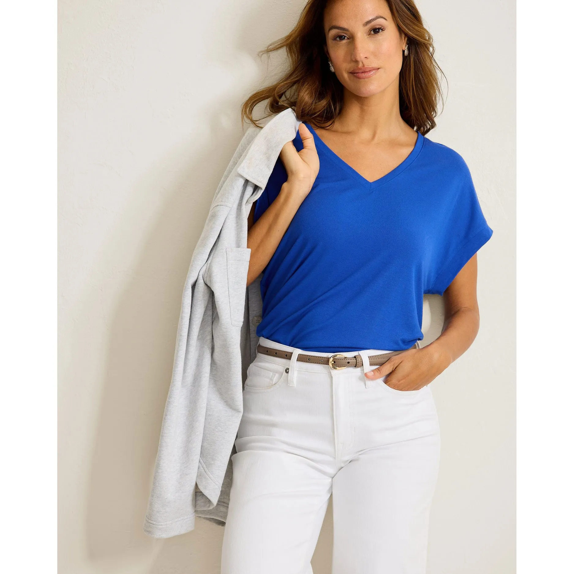 Tommy Bahama Women's Kauai V-Neck Short Sleeve Top - Cobalt Haze Tommy Bahama Clothing