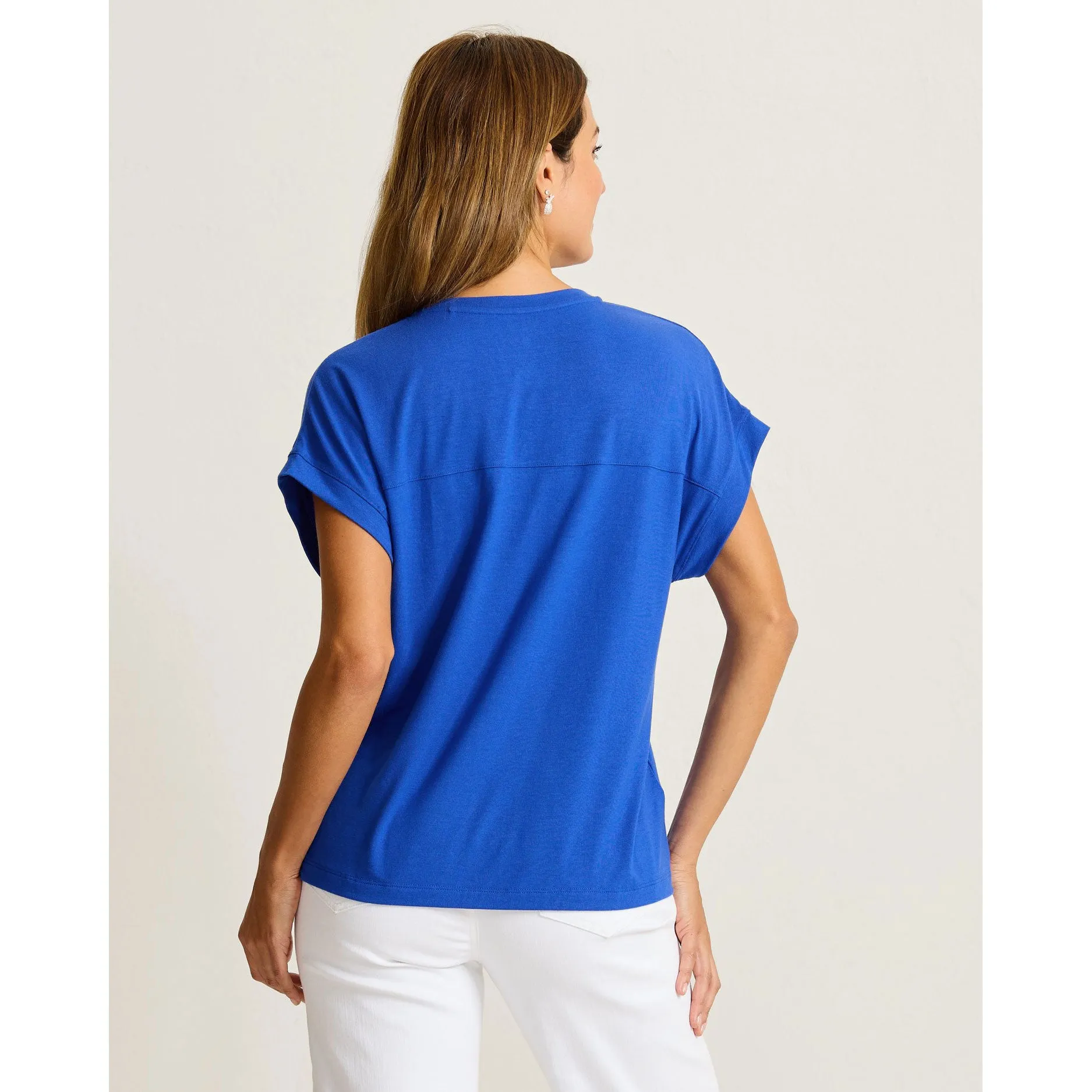Tommy Bahama Women's Kauai V-Neck Short Sleeve Top - Cobalt Haze Tommy Bahama Clothing