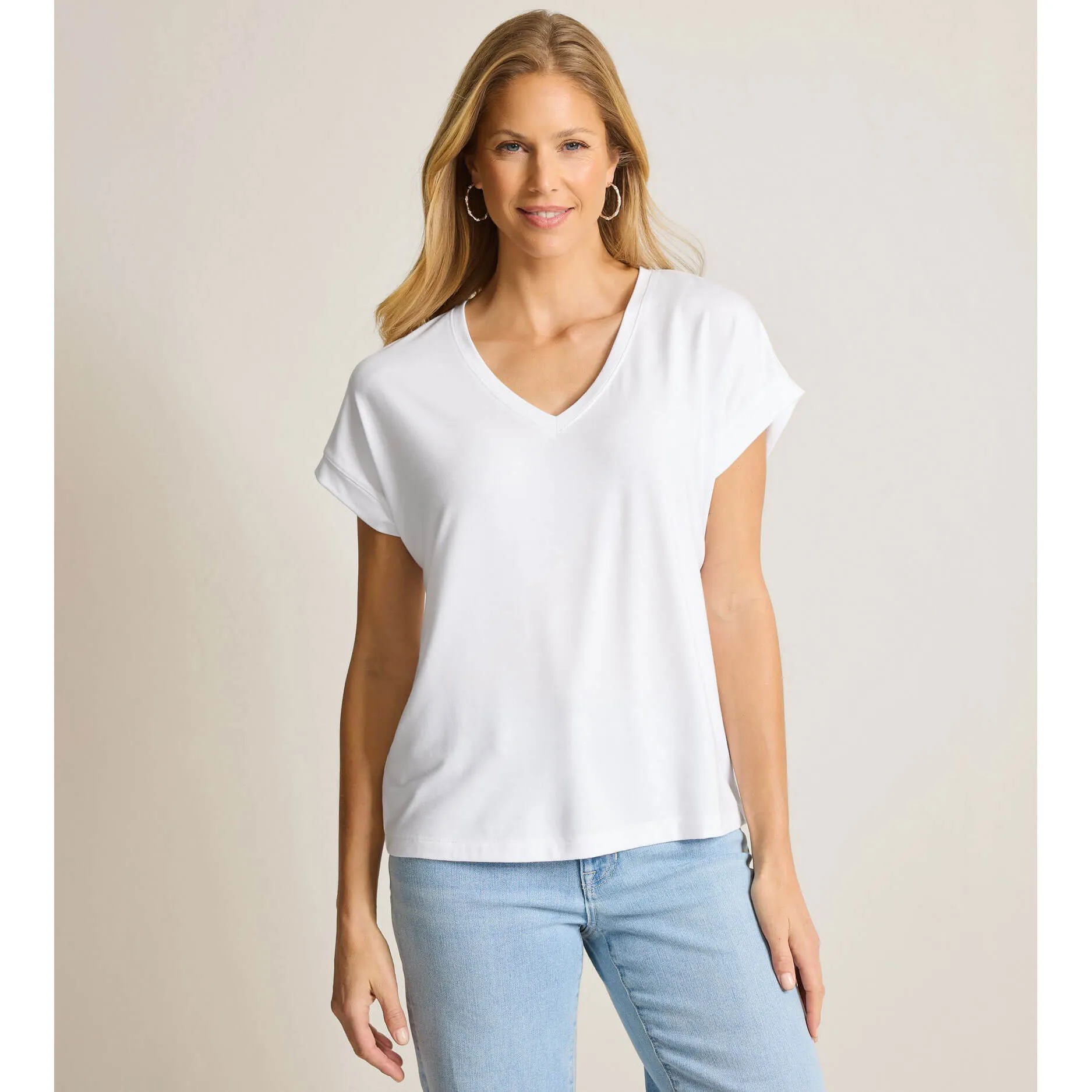 Tommy Bahama Women's Kauai V-Neck Short Sleeve Top - White Tommy Bahama Clothing