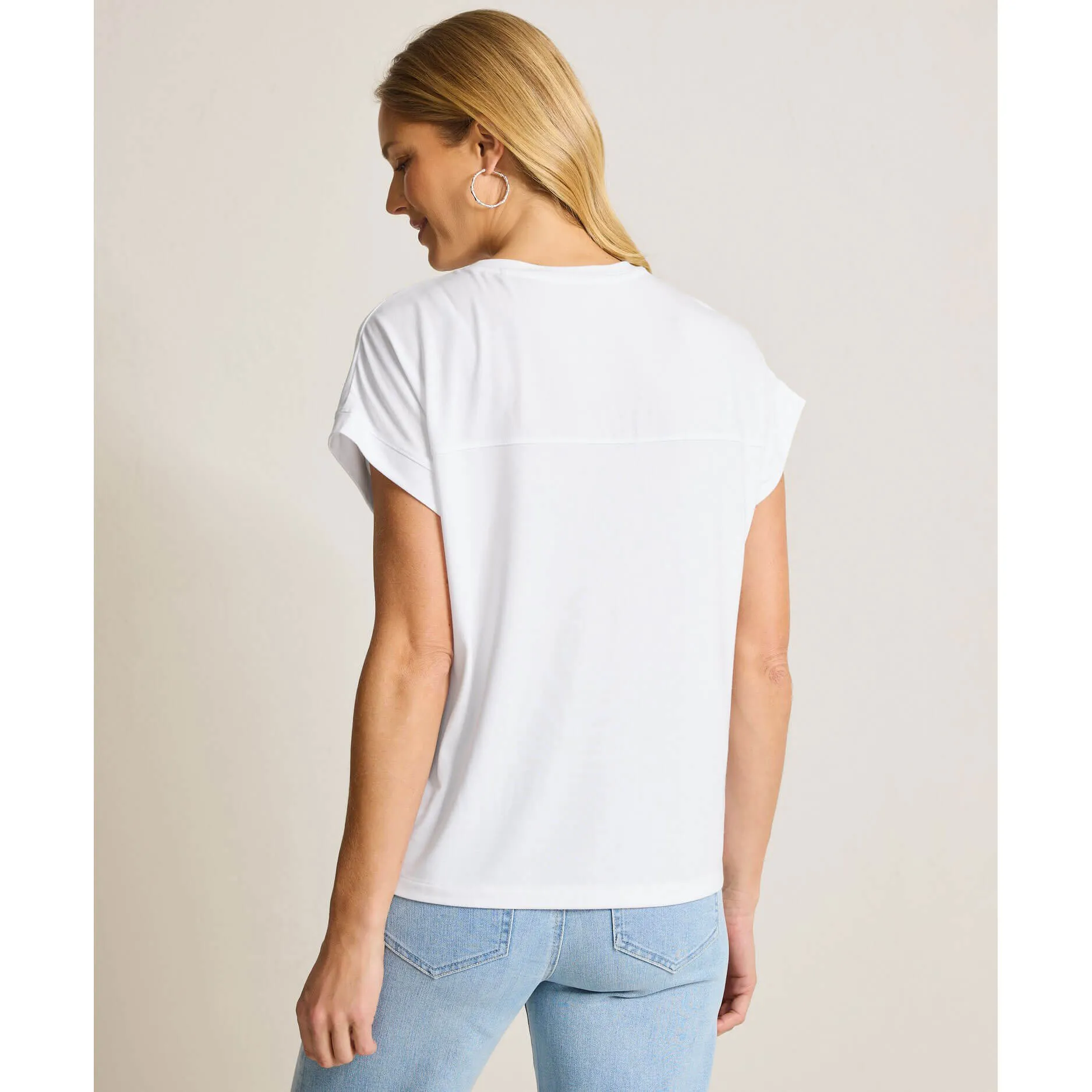 Tommy Bahama Women's Kauai V-Neck Short Sleeve Top - White Tommy Bahama Clothing