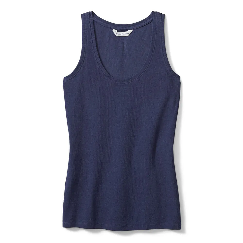 Tommy Bahama Women's New Barrier Bay Rib Tank Top - Island Navy* Tommy Bahama Clothing