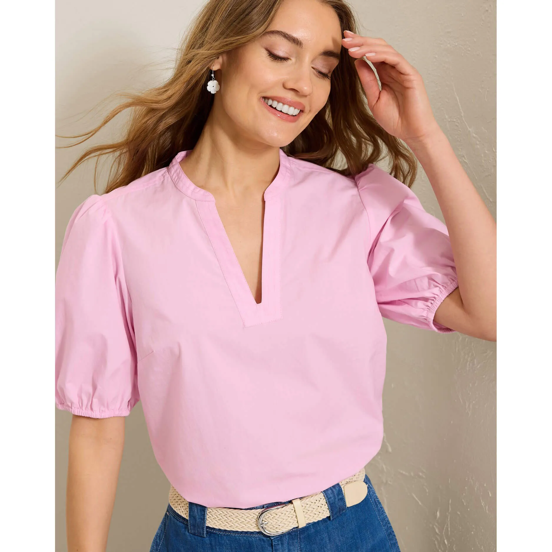 Tommy Bahama Women's Oceana Puff Short Sleeve Top - Cyber Light Tommy Bahama Clothing