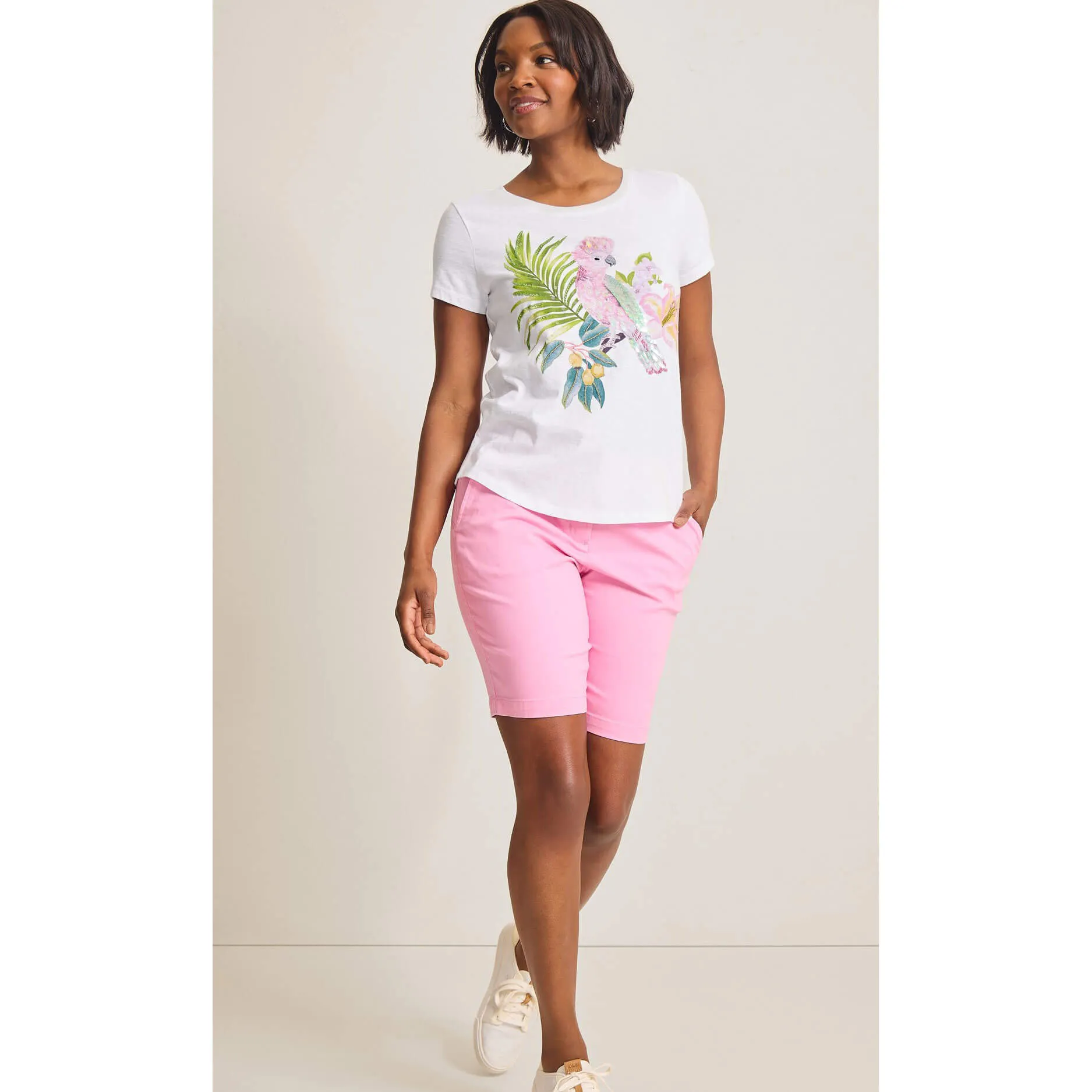 Tommy Bahama Women's Tropical Bliss Lux T-Shirt - White Tommy Bahama Clothing