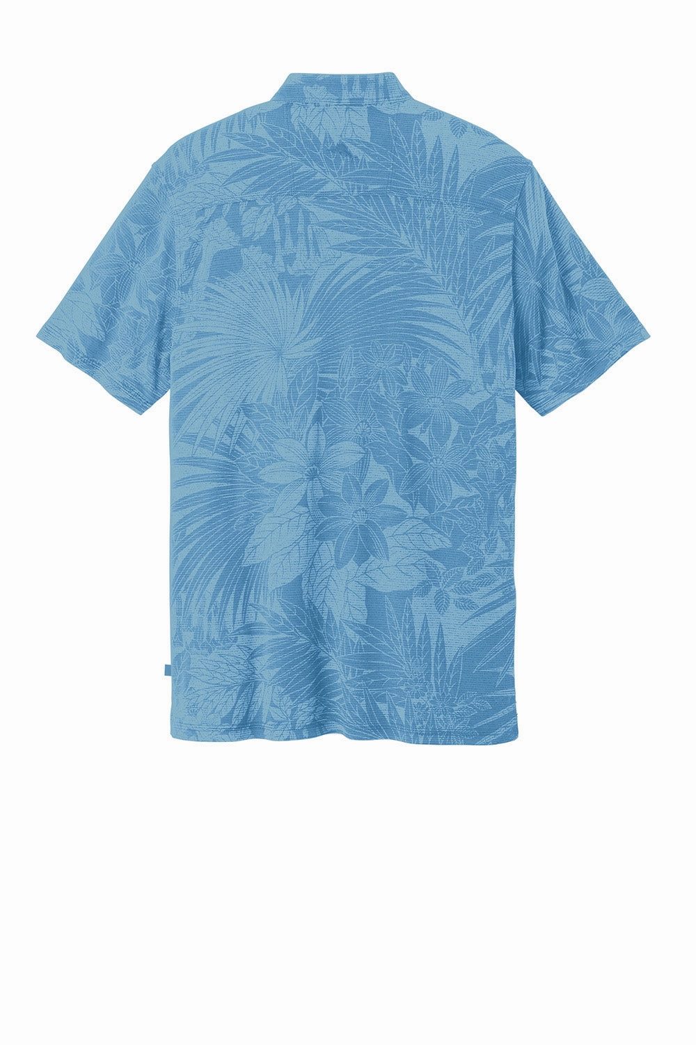 Tommy Bahama Mens Santiago Paradise Moisture Wicking Short Sleeve Polo Shirt - Chambray Blue