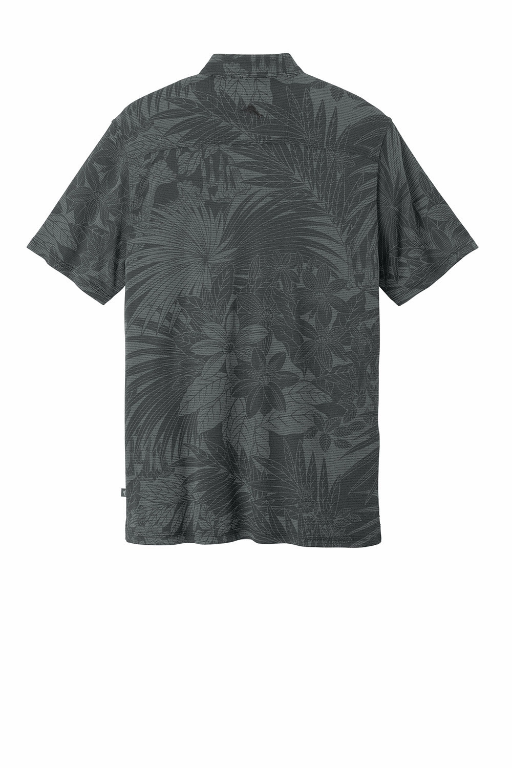 Tommy Bahama Mens Santiago Paradise Moisture Wicking Short Sleeve Polo Shirt - Coal Grey