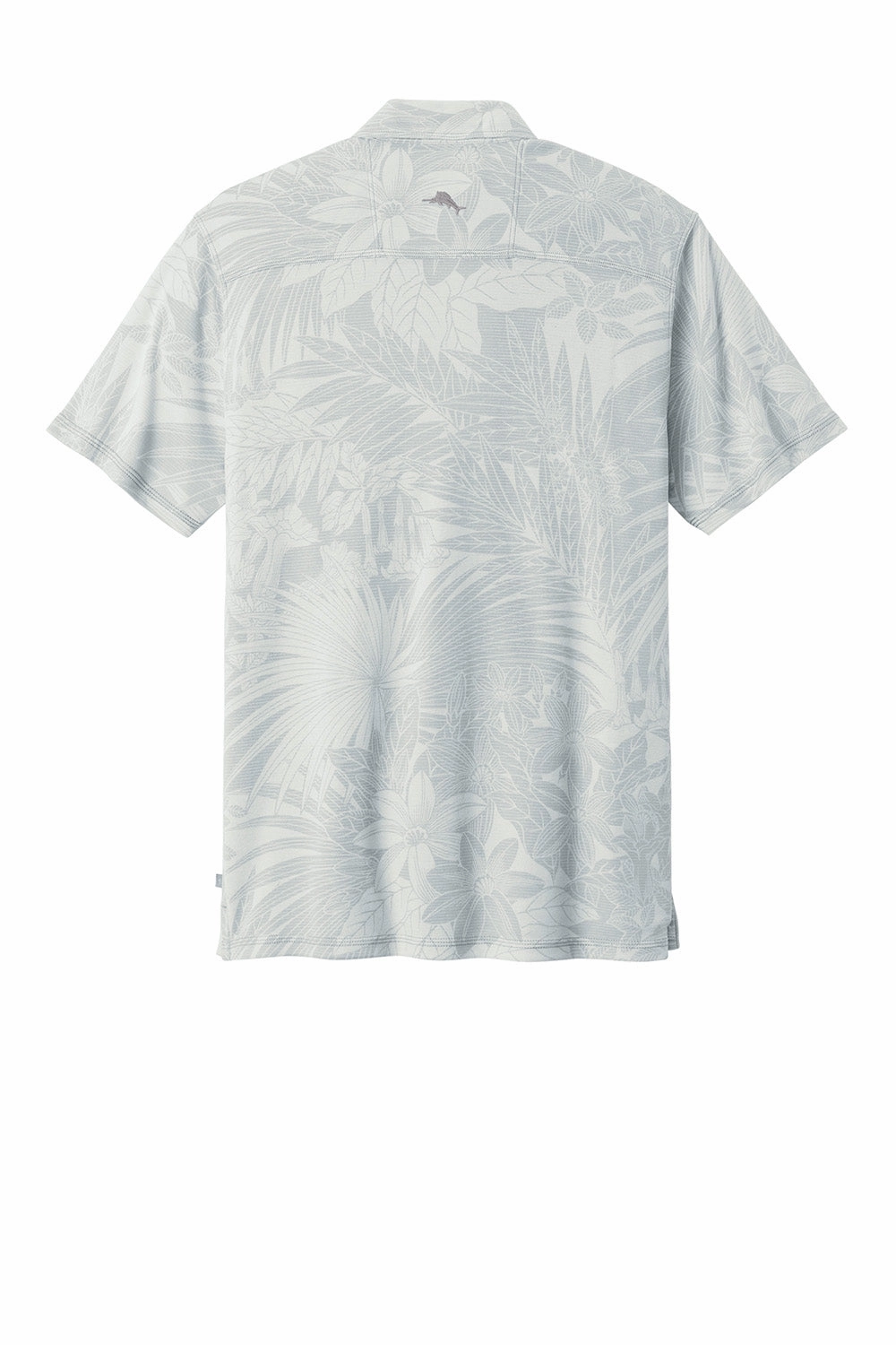 Tommy Bahama Mens Santiago Paradise Moisture Wicking Short Sleeve Polo Shirt - Zinc Grey