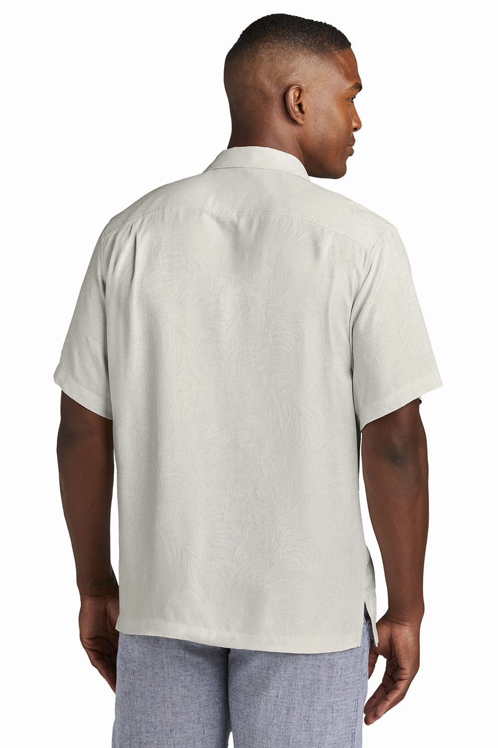Tommy Bahama Mens Tropic Isles Short Sleeve Button Down Shirt - Continental Grey