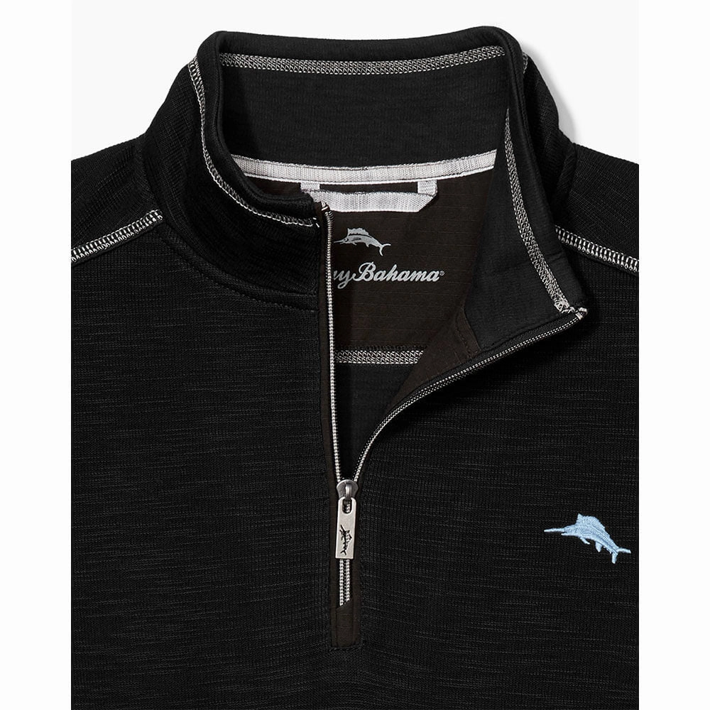 Tommy Bahama Tobago Bay Half Zip Sweater - Black* Mens Tommy Bahama