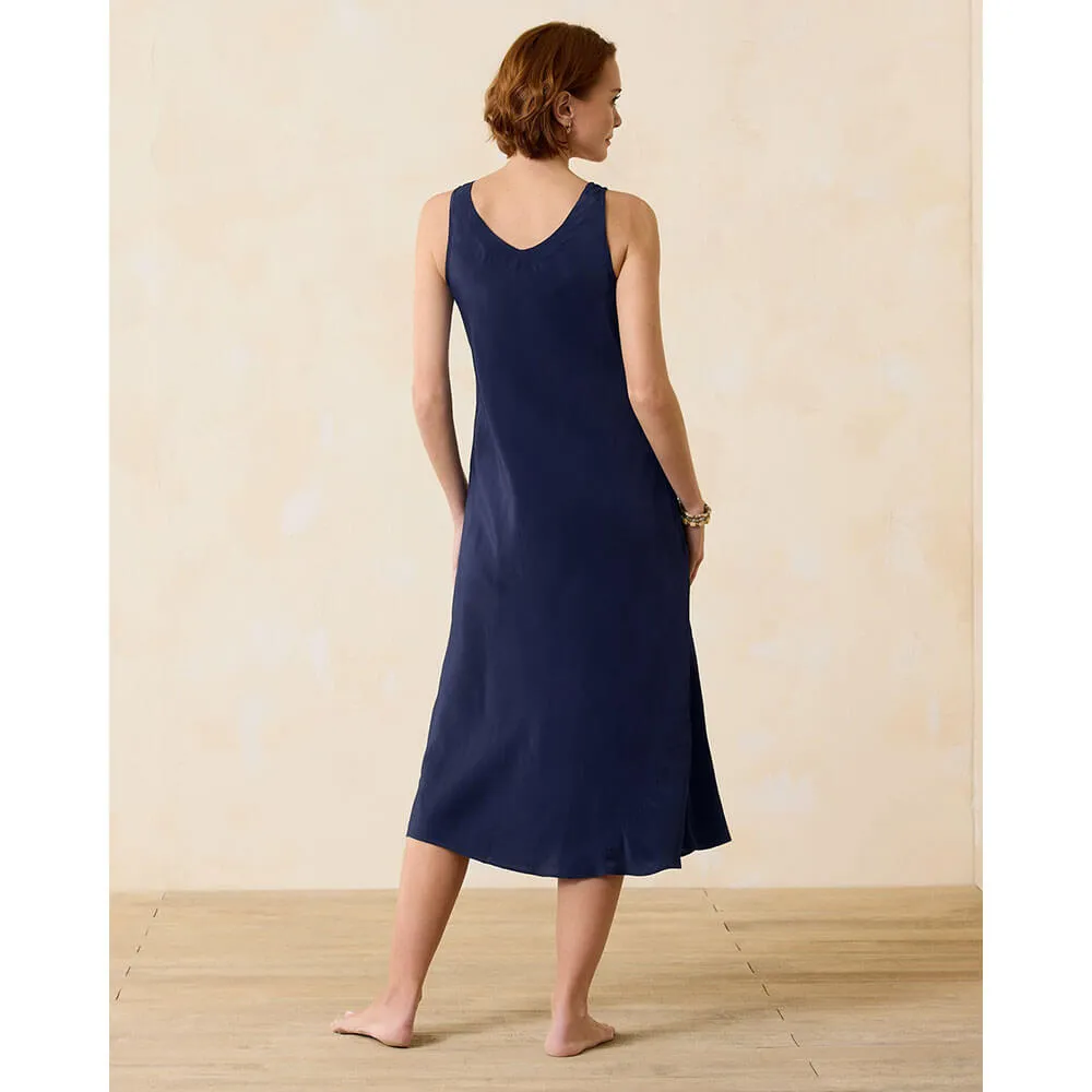 Womens Tommy Bahama Swimwear Tommy Bahama Calypso Crepe Bias Dress Cover Up - Mare Navy*