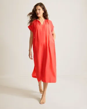 Womens Tommy Bahama Swimwear Tommy Bahama Capri Coast Caftan Cover Up - Citrus Coral *