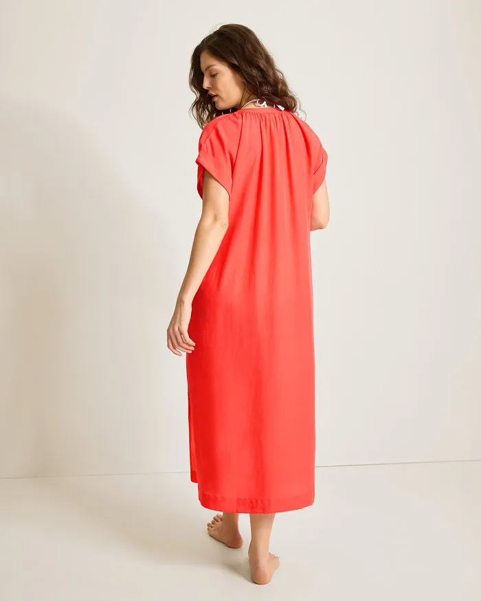 Womens Tommy Bahama Swimwear Tommy Bahama Capri Coast Caftan Cover Up - Citrus Coral *