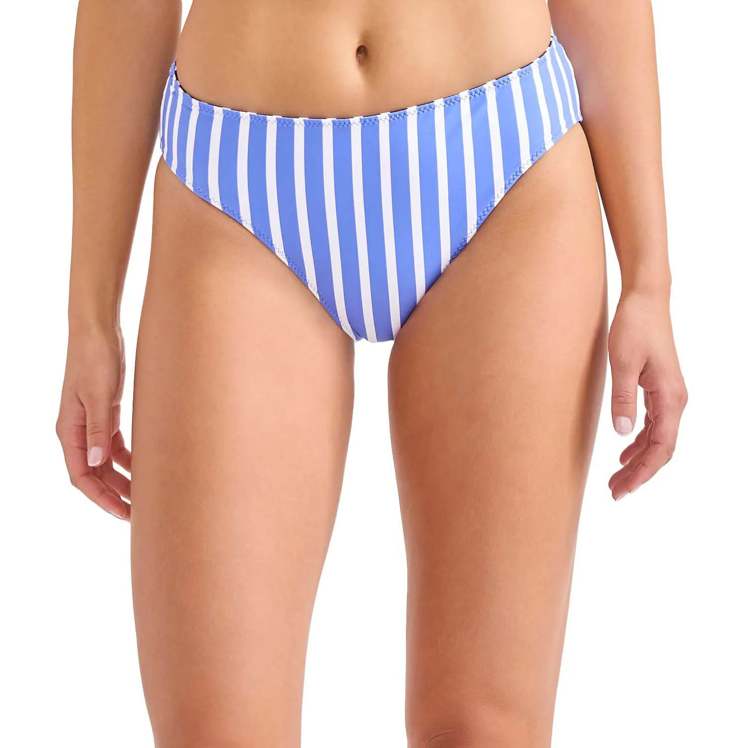 Womens Tommy Bahama Swimwear Tommy Bahama Coastline Stripe Reversible High Waist Bottom - Mare Navy