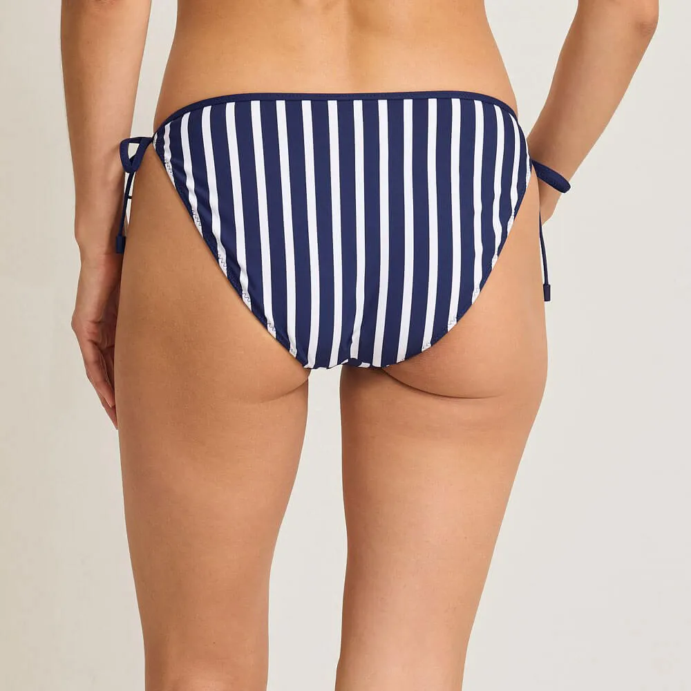 Womens Tommy Bahama Swimwear Tommy Bahama Coastline Stripe Reversible String Bottom - Mare Navy