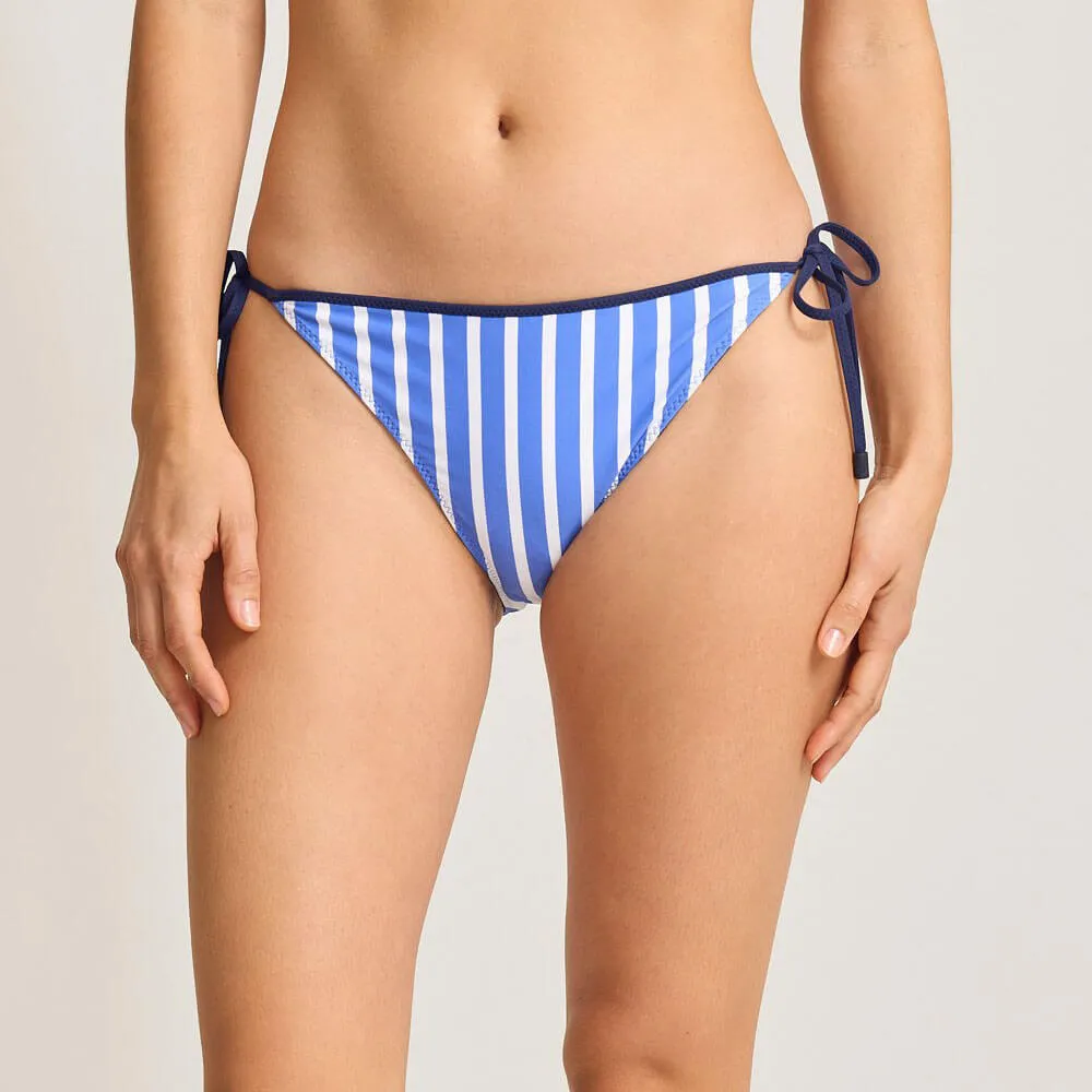 Womens Tommy Bahama Swimwear Tommy Bahama Coastline Stripe Reversible String Bottom - Mare Navy