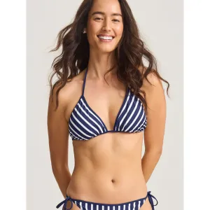Womens Tommy Bahama Swimwear Tommy Bahama Coastline Stripe Reversible String  Top - Mare Navy