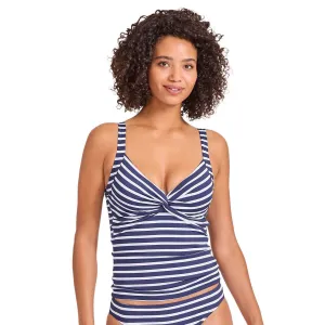 Womens Tommy Bahama Swimwear Tommy Bahama Coastline Stripe Underwire Tankini Top - Mare Navy