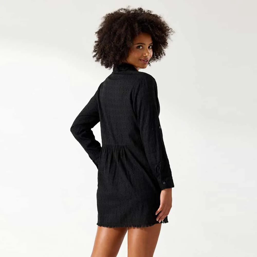Womens Tommy Bahama Swimwear Tommy Bahama Cotton Clip Jacquard Boyfriend Shirt Cover Up - Black