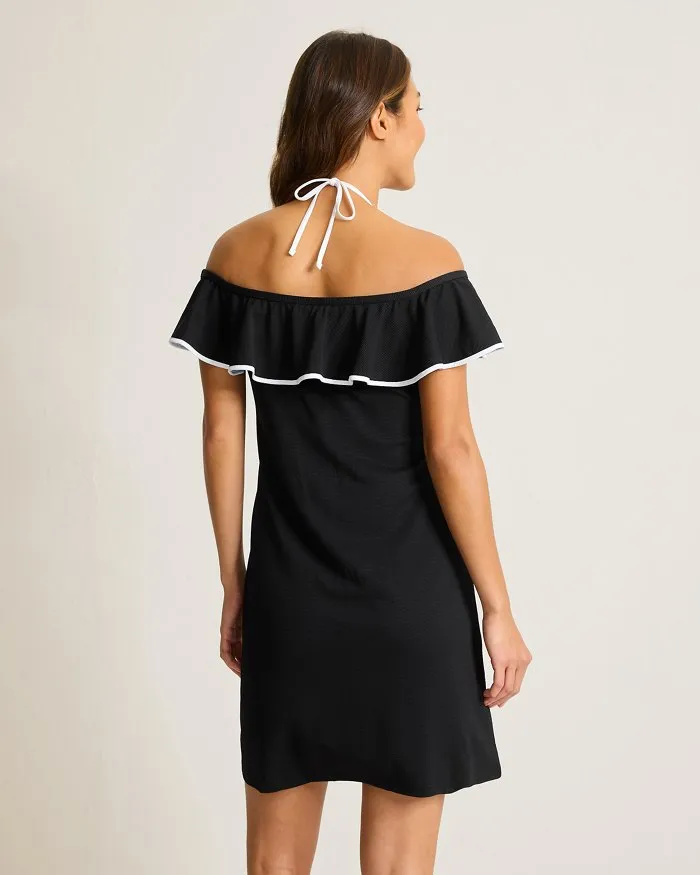 Womens Tommy Bahama Swimwear Tommy Bahama Island Cays Cabana Spa Dress Cover Up - Black *