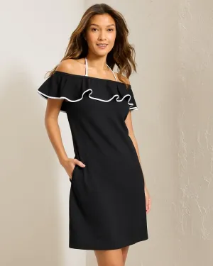 Womens Tommy Bahama Swimwear Tommy Bahama Island Cays Cabana Spa Dress Cover Up - Black *