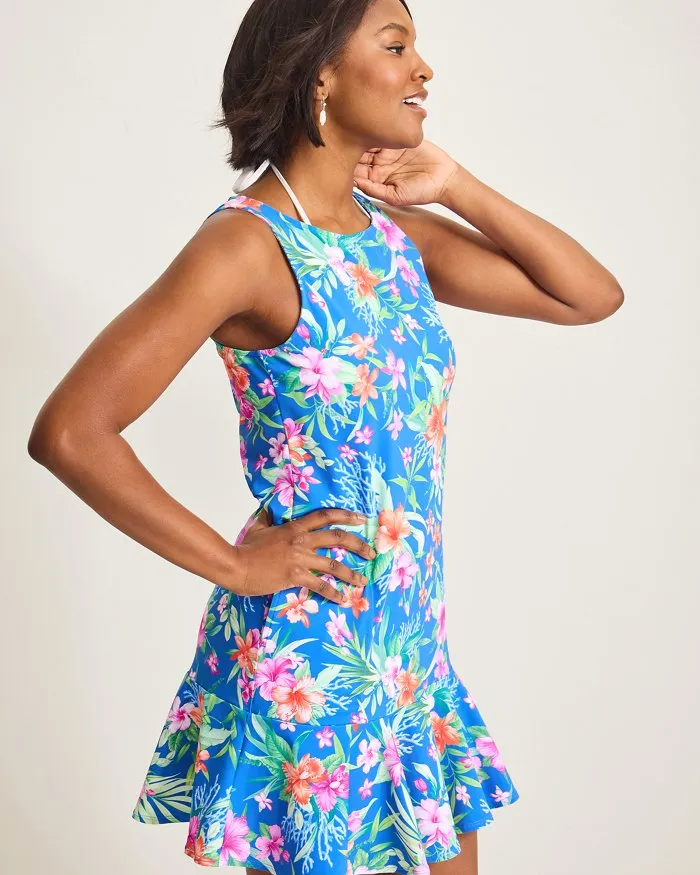 Womens Tommy Bahama Swimwear Tommy Bahama Isola Vita Flounce Spa Dress Cover Up - Palace Blue