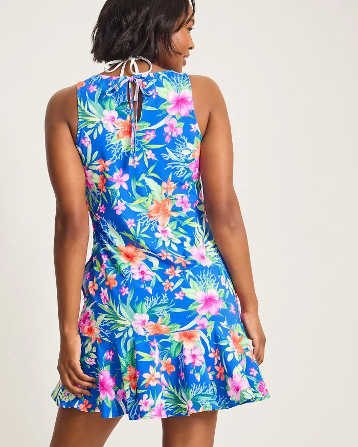 Womens Tommy Bahama Swimwear Tommy Bahama Isola Vita Flounce Spa Dress Cover Up - Palace Blue