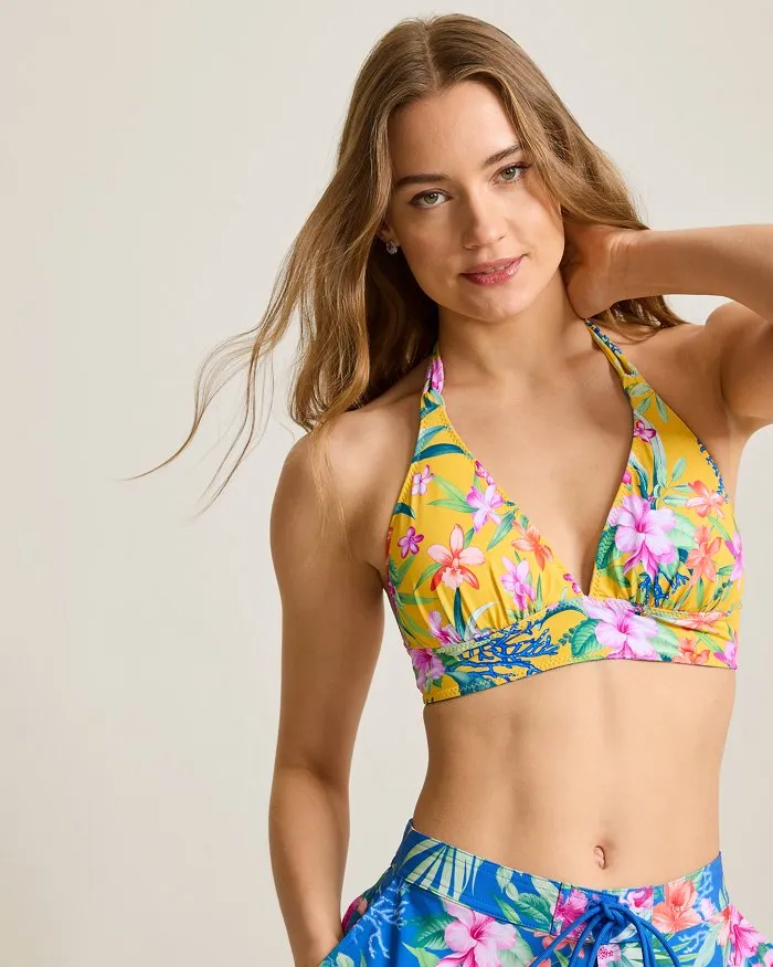Womens Tommy Bahama Swimwear Tommy Bahama Isola Vita Reversible Halter  Top - Palace Blue