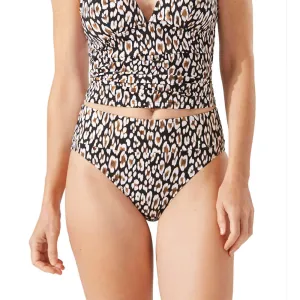 Womens Tommy Bahama Swimwear Tommy Bahama Palm Modern Safari Cat High Waist Bottom - Black*