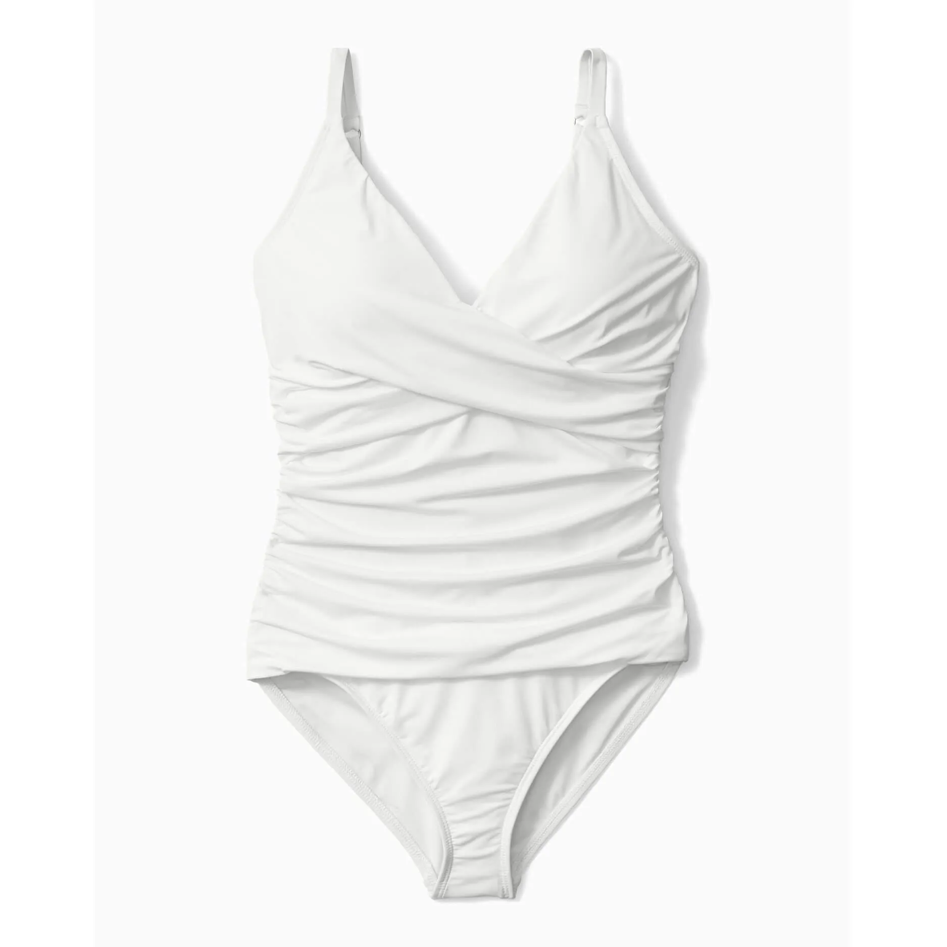 Womens Tommy Bahama Swimwear Tommy Bahama Pearl Over The Shoulder Cross Front Swimsuit - White