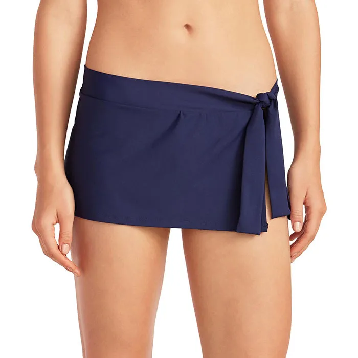 Womens Tommy Bahama Swimwear Tommy Bahama Pearl Skirted Bikini Bottom - Mare Navy