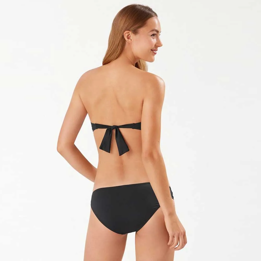 Womens Tommy Bahama Swimwear Tommy Bahama Pearl Twist Bandeau Bra Bikini Top - Black