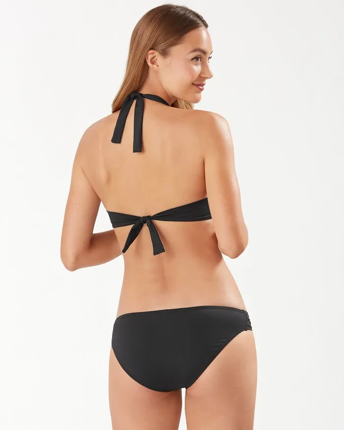 Womens Tommy Bahama Swimwear Tommy Bahama Pearl Underwire Full Coverage Bikini Top - Black